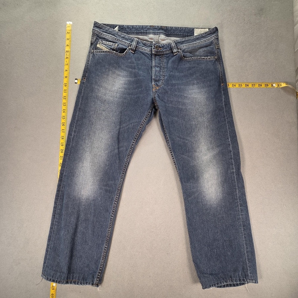 Diesel Viker Jeans Mens 36x32‎ Altered Blue Med Wash Regular Straight 0RK08